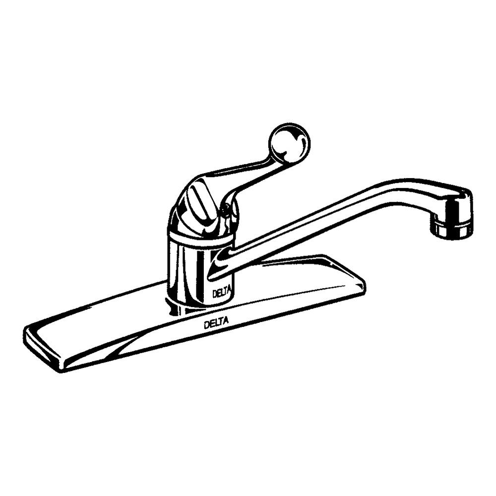 Single Handle Kitchen Faucet 1.8 Gpm Delta