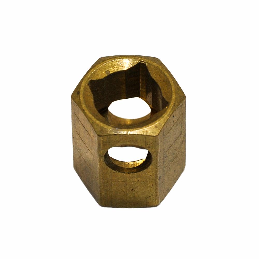 Spud Brass Hex B 1/4 & 3/8