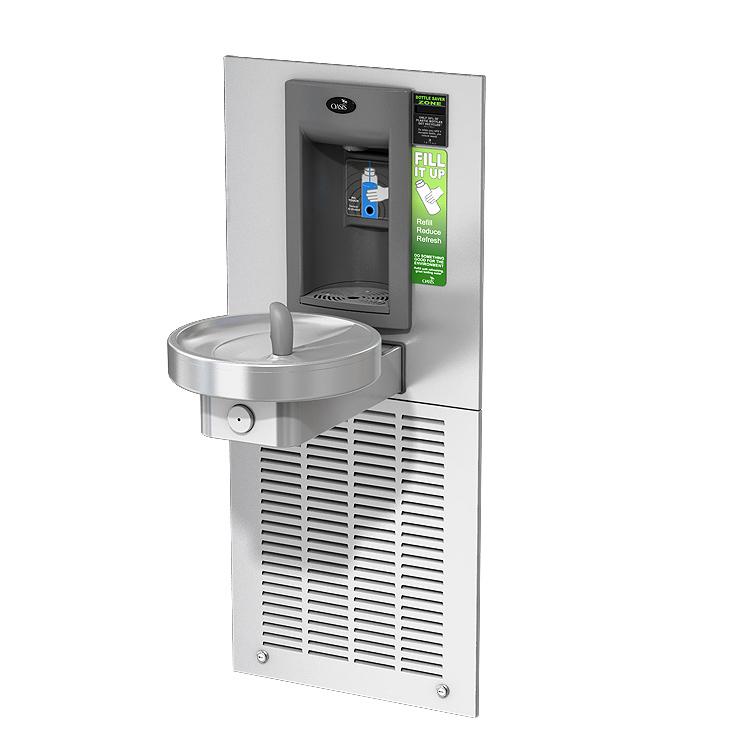 Fountain And Bottle Filler w/ Mechanical Activation Chiller