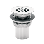 Waste Strainer, Model 6454 Is A Polished Chrome-Plated Solid Brass Flat Waste Strainer With Vandal-