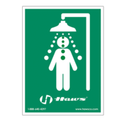 Shower Sign, Model Sp177 Vertical Universal Emergency Shower Sign. Size: 8" X 10-3/4" (20.3 X 27.3