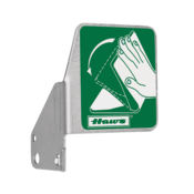 Horizontal Flag, Model Sp216 Is A Push Flag For Eyewash Valves.