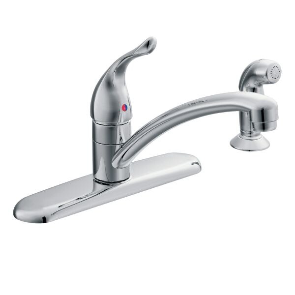 Chateau Single Handle Kitchen Faucet Lever with Side Spray 1