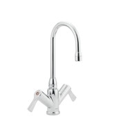 M-Dura Two 2 1/2 Inch Lever Handle Vandal Resistant Laboratory Faucet, Single Hole, 1.0 GPM Aerator with Quarter Turn Ceramic Cartridges, Drain Not Included, Chrome Plated Brass