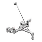 Two Handle Service Wall Mount Faucet X-Handle 3/4 GHT Chrome, Moen