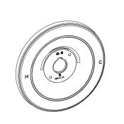 Escutcheon Monticello Single Handle Tub/Shower Chrome, Moen