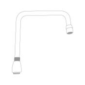 Spout 8 Sani-Stream 9.75 Chrome, Moen
