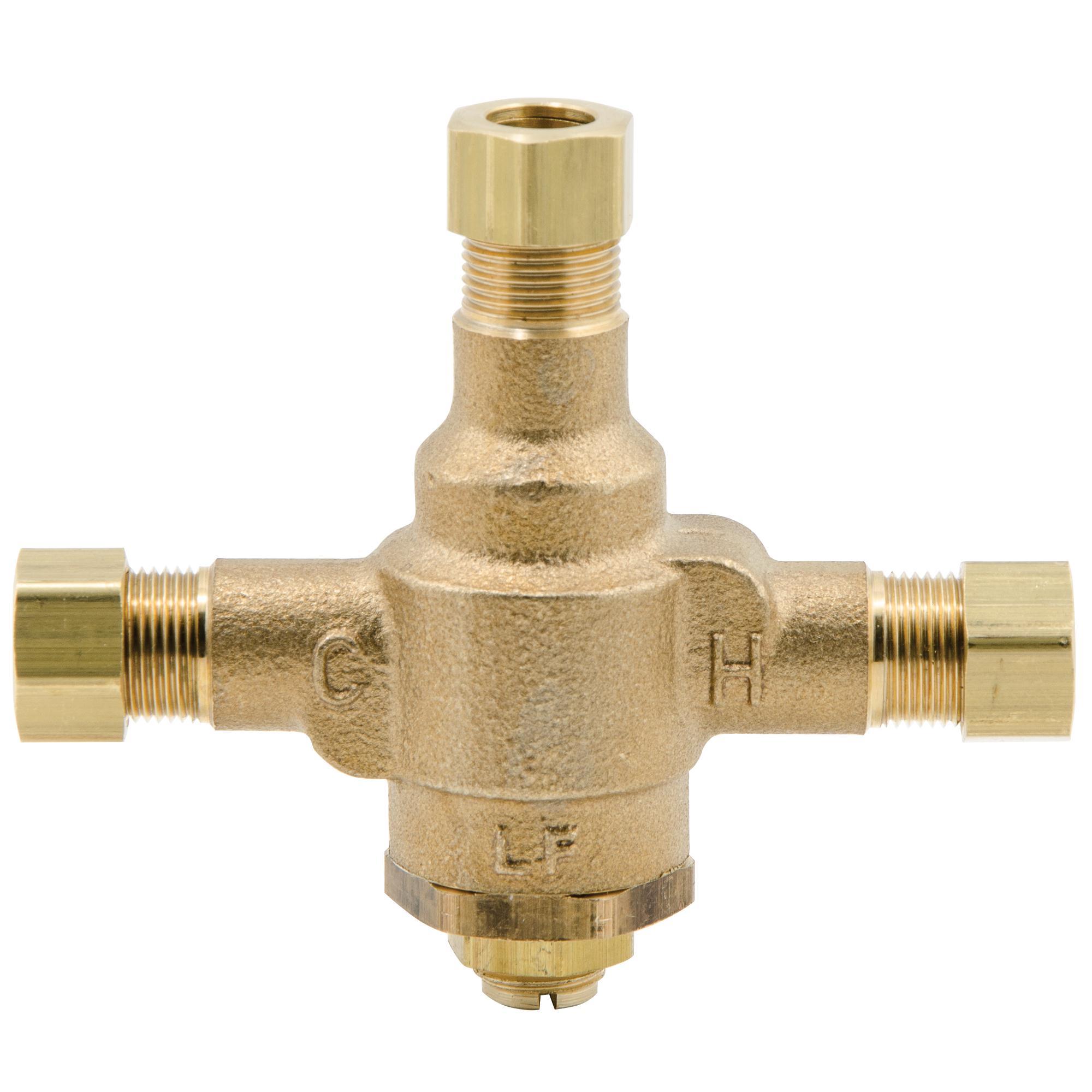 Thermostatic Tempering Valve 3/8 Comp In And Out Powers