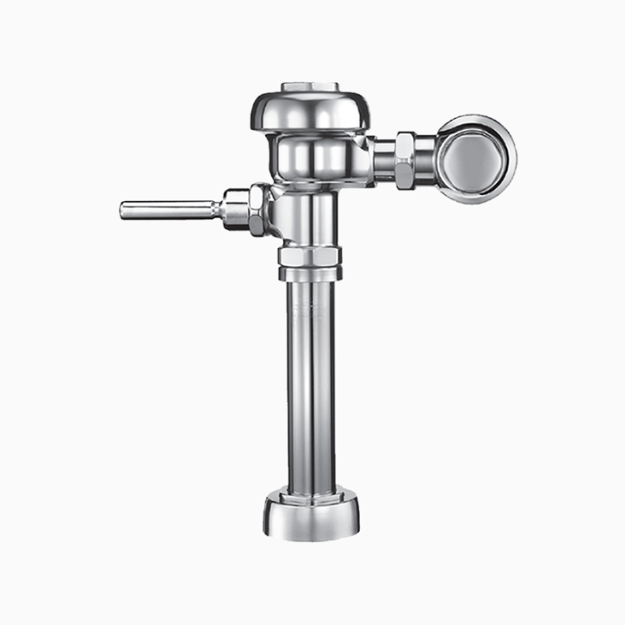 1.28 GPF, Dual-Filtered Fixed Bypass Diaphragm, Polished Chrome Finish, Fixture Connection Top Spud, Single Flush, Sloan Exposed Manual Water Closet Flushometer