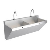 Ess-2200-H-Bdt Double Station Stainless Steel Scrub Sink T