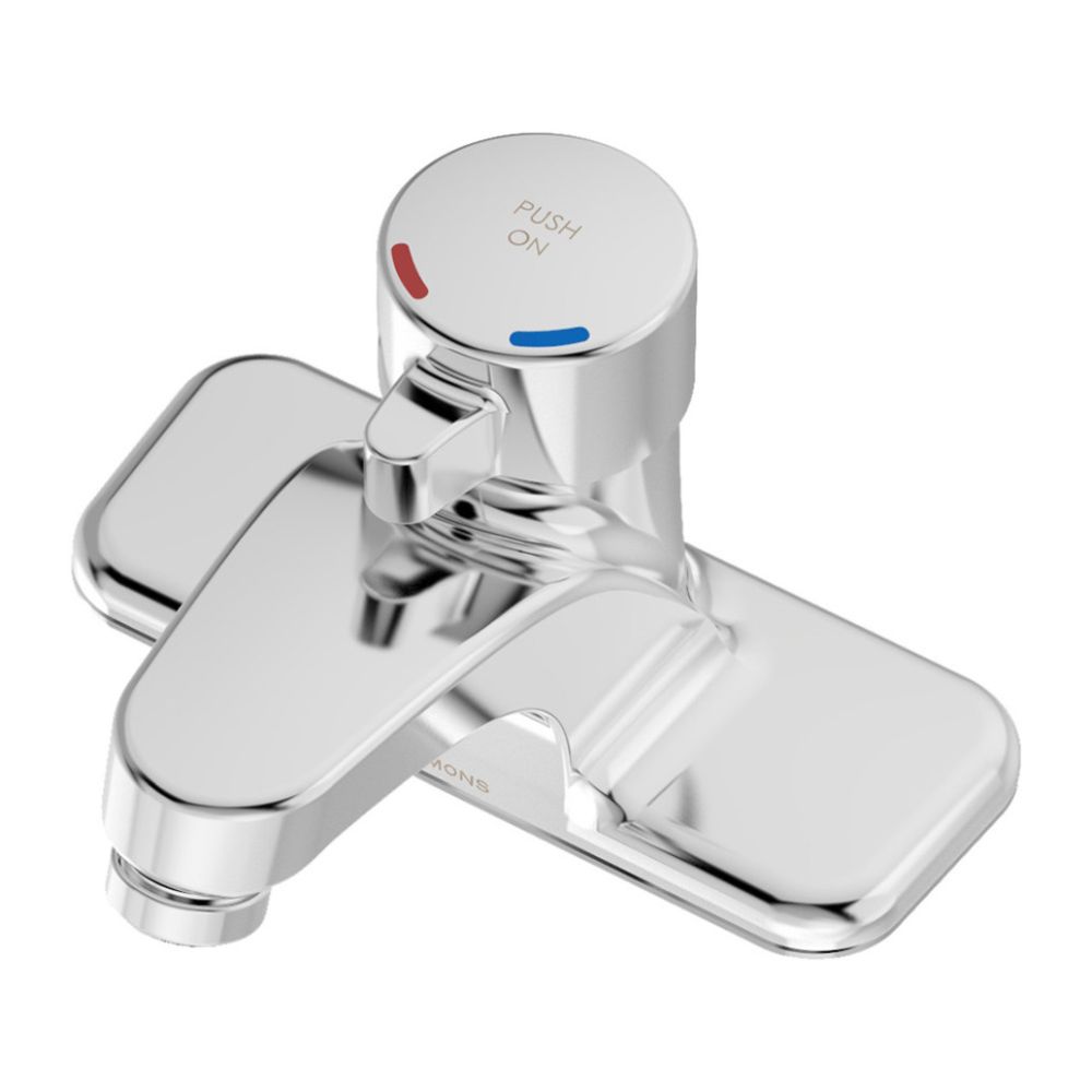 Brass Metering Faucet with Lever Handle 4 Inch Centerset Mou