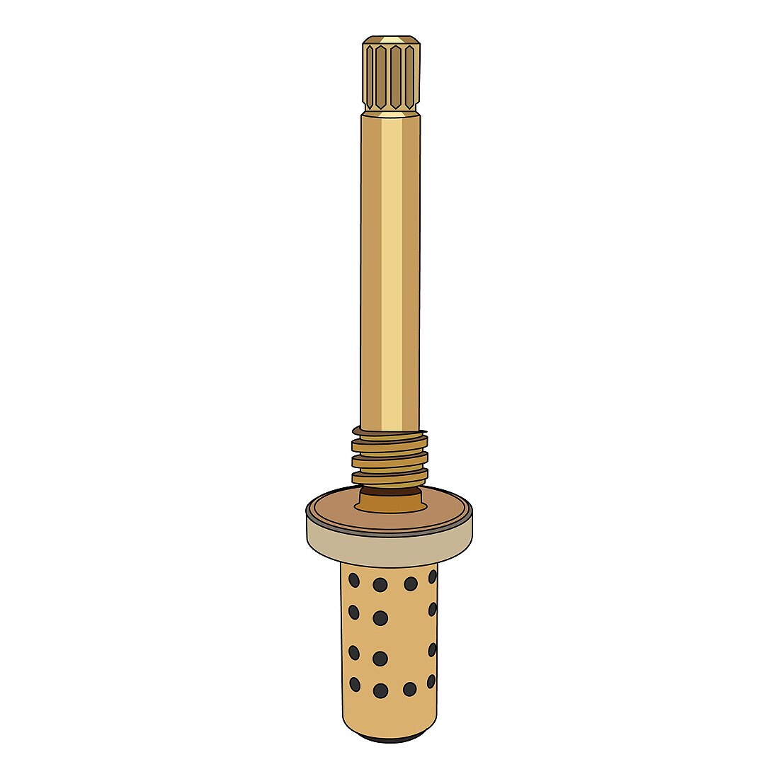 Temptrol Valve Control Spindle, 1 Inch Longer for use with T