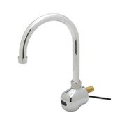 Equip Sensor Faucet, Single Hole, Wall Mount, 6-3/8" Spread Gooseneck, AC/DC Control Module