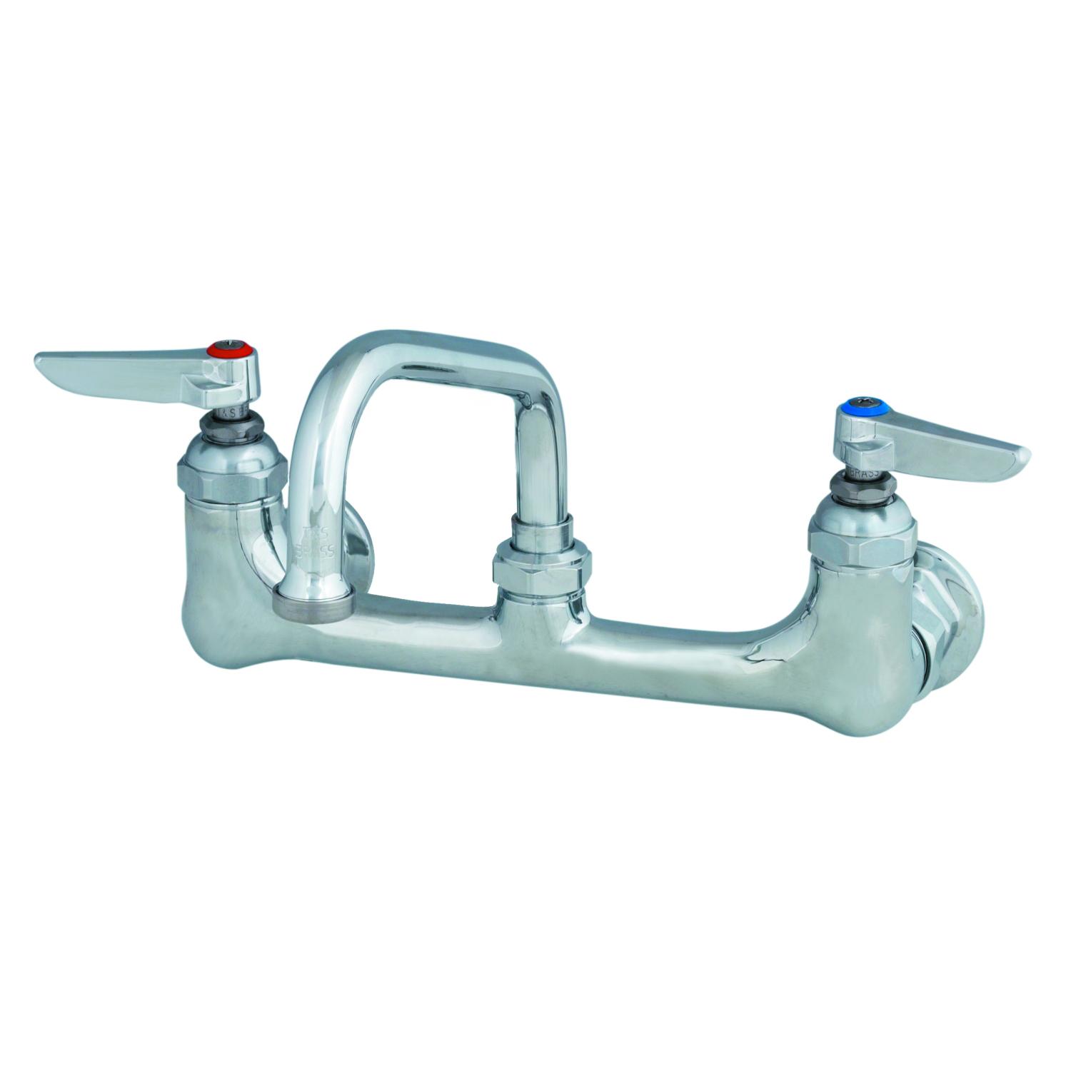 Double Pantry Faucet, Wall Mount, 8" Centers, 6" Swing Nozzl