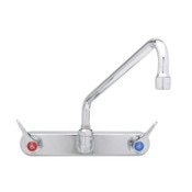 Workboard Faucet, Wall Mount, 8" Centers, 12" Swing Nozzle, Lever Handles