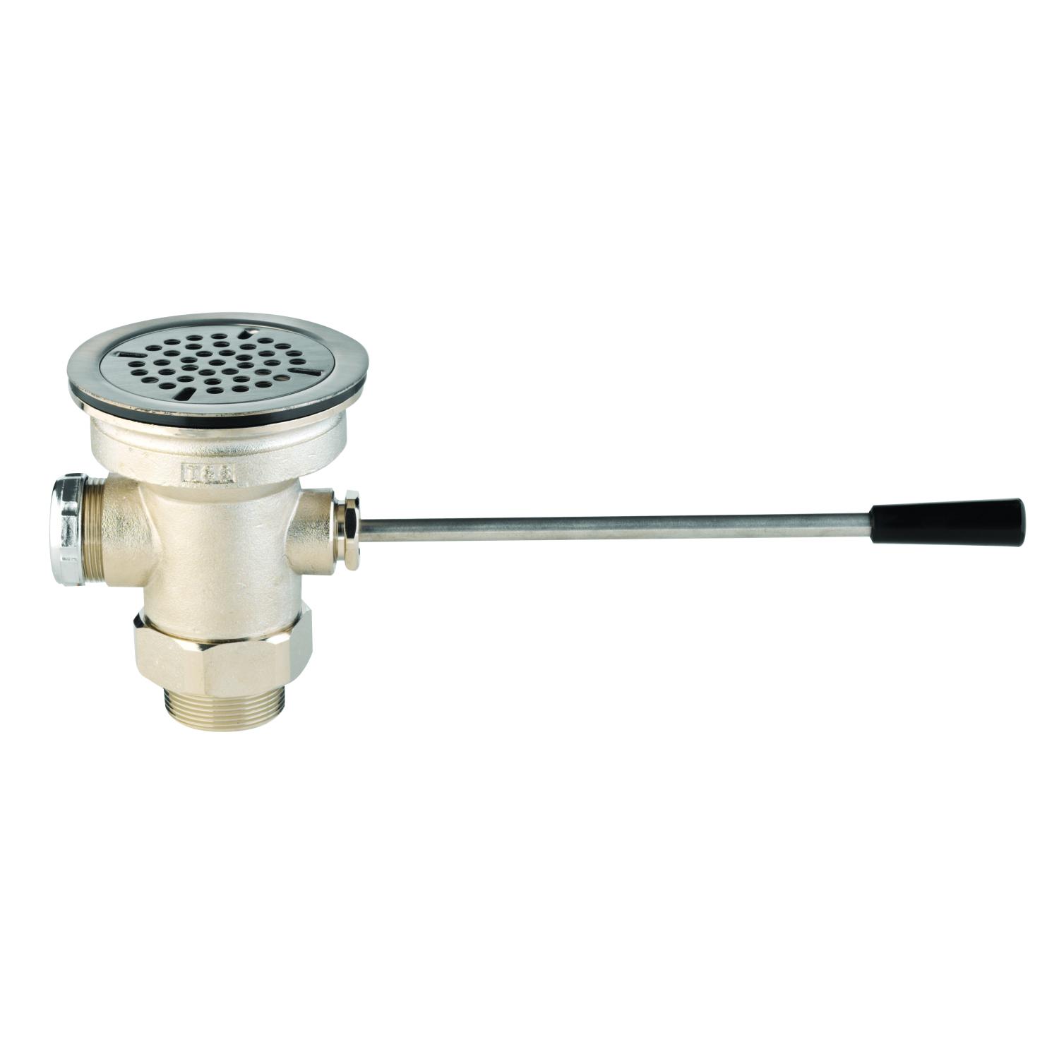 Waste Drain Valve, Lever Handle, 3" X 2" & 1-1/2" Adapter