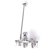 Service Sink Faucet, Wall Mount, Adjustable Centers, Vacuum Breaker, Wall Brace