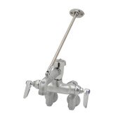 Service Sink Faucet, Wall Mount, Adjustable Centers, Vacuum Breaker, Wall Brace, Rough Chrome