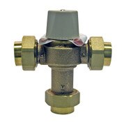 Thermostatic Mixing Valve, 3/4 Inch, Lead Free, Thd Union End Con, Adjust Out 80-120 F, Watts