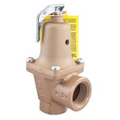 Boiler Pressure Relief Valve, 3/4 Inch, Iron, 50 PSI, Expanded Outlets, Series 740 , Discharge Line Flood Sensor Connection Included, Watts