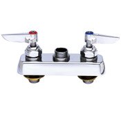 Workboard Faucet, Deck Mount, 4" Centers, Lever Handles, Less Nozzle