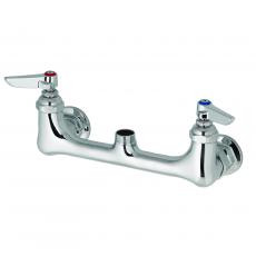 Double Pantry Swivel Base Faucet, Wall Mount, 8" Centers, Le