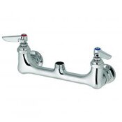 Double Pantry Swivel Base Faucet, Wall Mount, 8" Centers, Less Nozzle