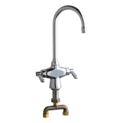 Single-Hole, Deck-Mounted Manual Sink Faucet, 2-3/8" Lever Handle (369-Prjkcp), 5-1/4" Rigid/Swing