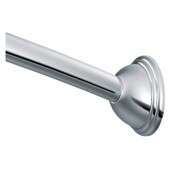 Curved Shower Rod 54 to 72 Inch Adjustable with Flanges Chrome, Moen