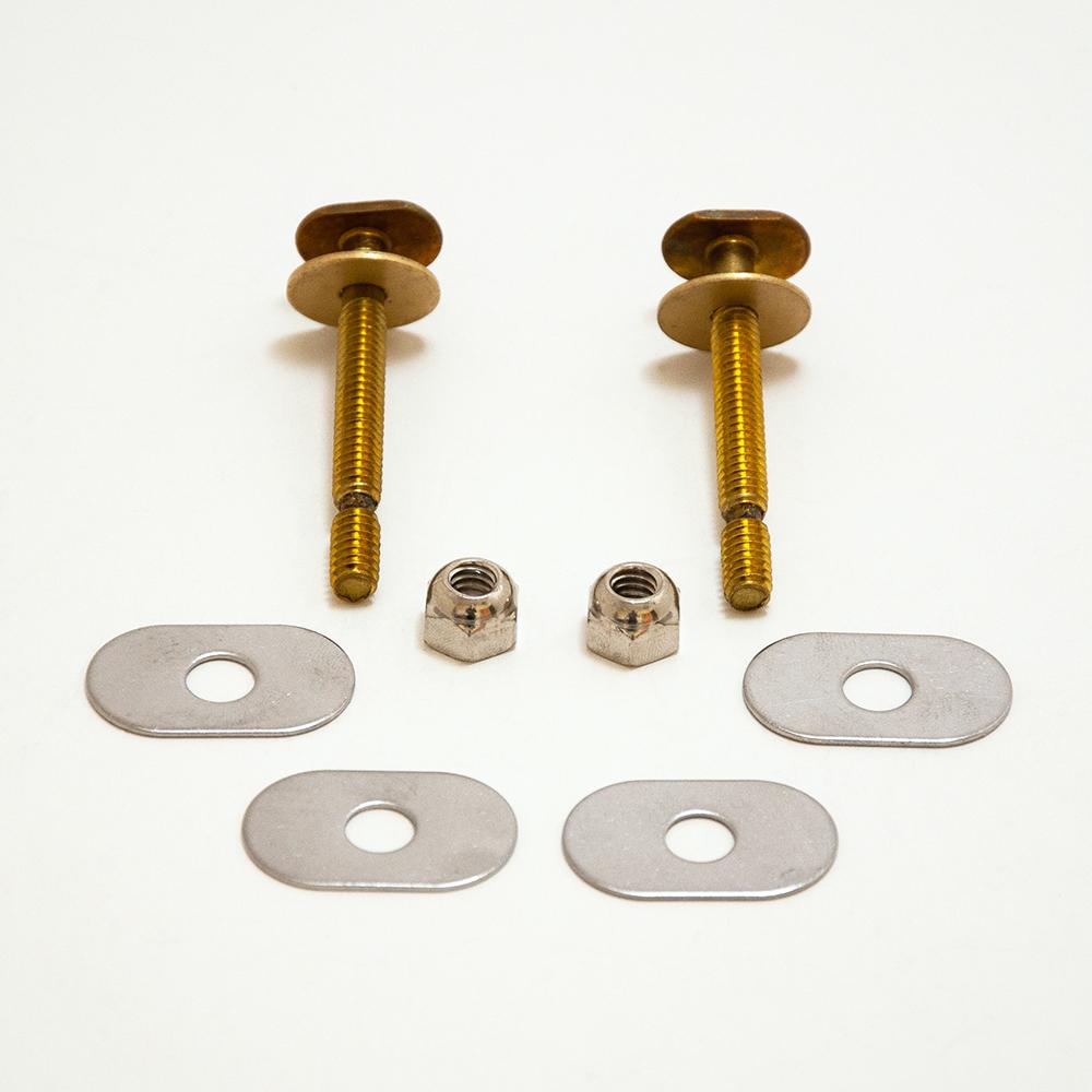 1/4 x 21/4 break away closet bolt kit w/round & oval washers