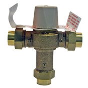 Thermostatic Mixing Valve, 1/2 Inch, Lead Free, Thd Union End Con, Adjust Out 80-120 F, Watts