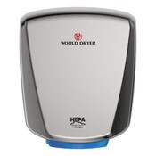 HEPA-Filter VERDEdri Hand Dryer, Brushed Stainless Steel, 950 Watts, Universal Voltage