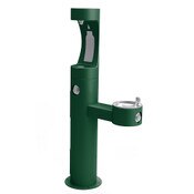 Outdoor EZH2O Bottle Filling Station Bi-Level Non-Filtered Freeze Resistant Evergreen