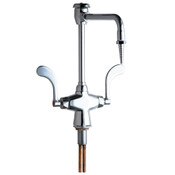 Single-Hole, Deck-Mounted Manual Laboratory Faucet, Ceramic 1/4-Turn Operating Cartridge, Right-Han