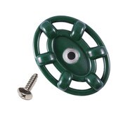 Green Rubberized Coated Oval Handle and Screw