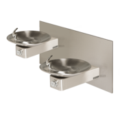 Barrier-Free Dual Wall Mount Fountain, Model 1011, Hi-Lo Barrier-Free, Wall Mounted, Dual Satin Fin