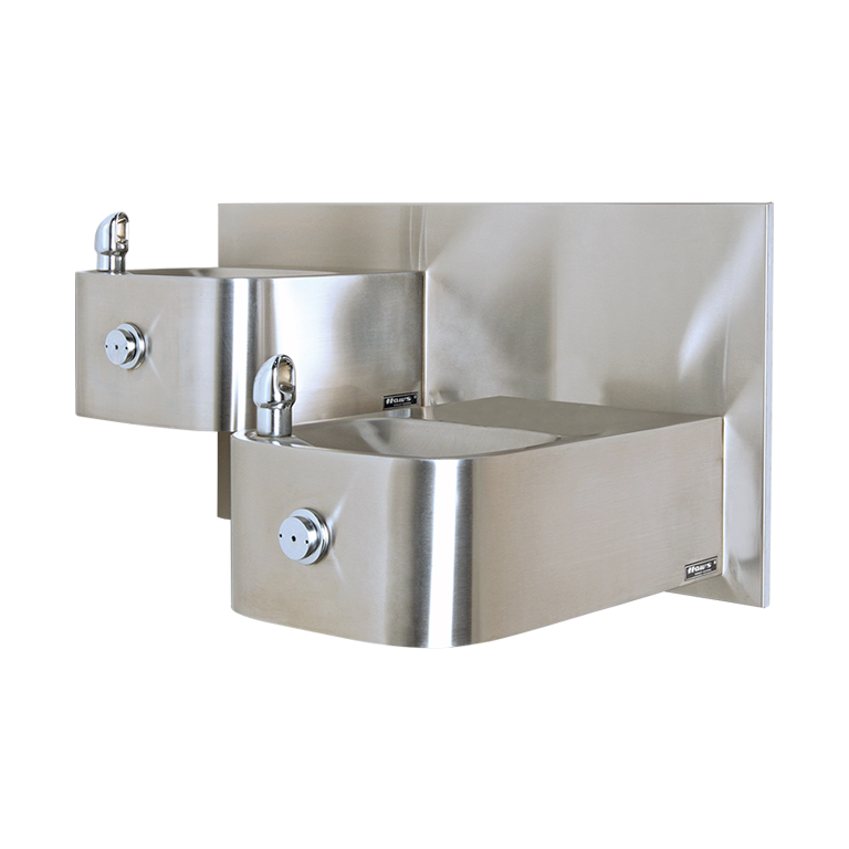 Barrier-Free Dual Wall Mount Fountain, Model 1119, Hi-Lo Bar