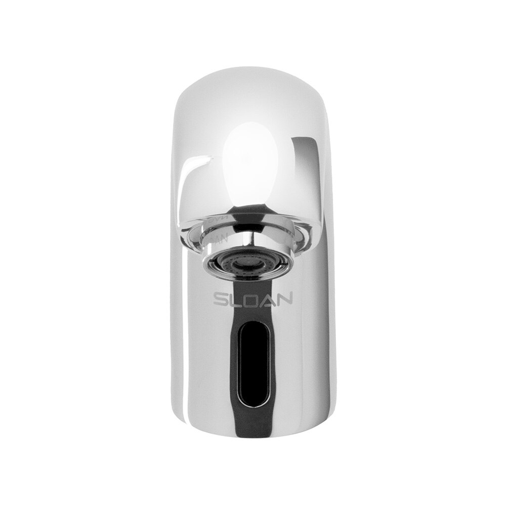 SF-2150 Single Hole Deck Mounted Low Body Lavatory Faucet with Below Deck Mixing Valve, 0.5 GPM, Battery Powered, Infrared Sensor, Optional 4 Inch Trim plate, Polished Chrome, Sloan