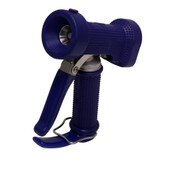 Water Gun, Front Trigger, 5/16" Orifice, Without Coupling, Stainless Steel, Blue Rubber Cove