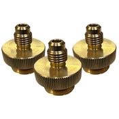 1/2 In Set of 3 Backflow Quick Test Fittings, Brass