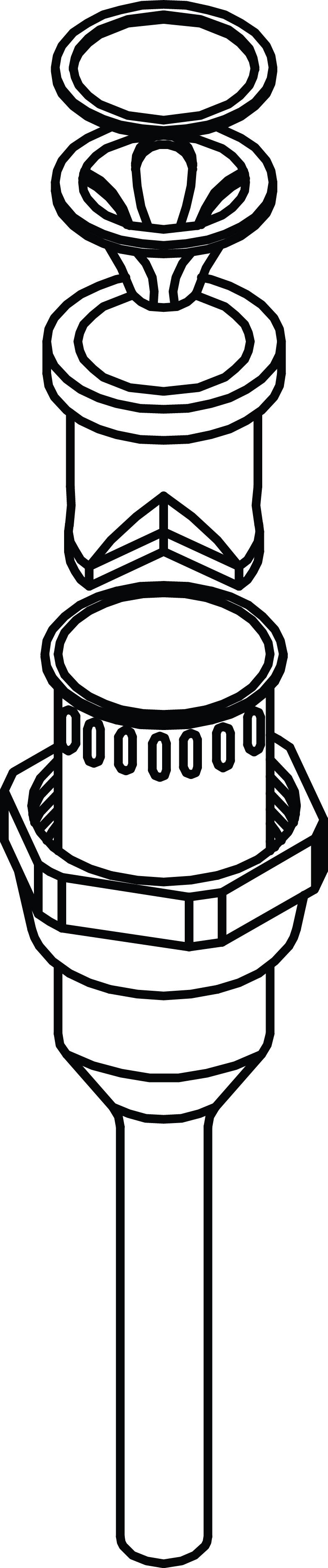 Flush Tube, Urinal, 3/4 Top Spud X 24 L with Vacuum Breaker