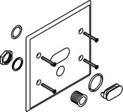 Wall Plate 7 X 7 with Button (For Concealed Closet)