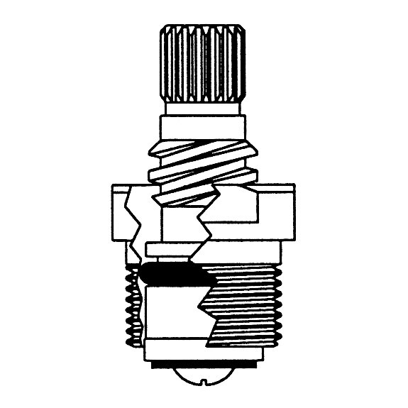 Stem Left Hand Cold Fits American Brass