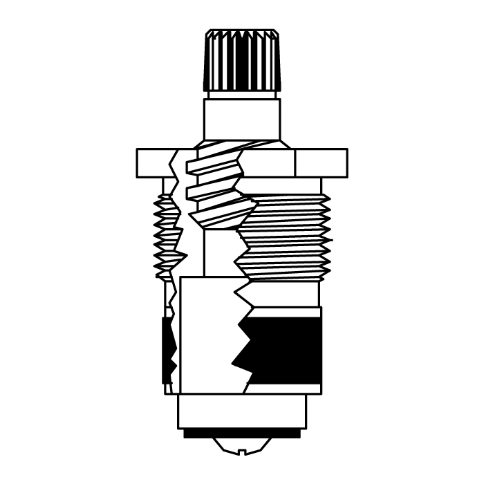 Stem Left Hand Cold Fits American Standard