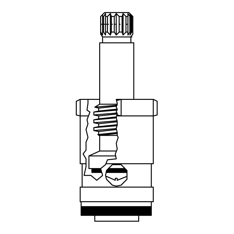 Stem Right Hand Hot Fits Central Brass
