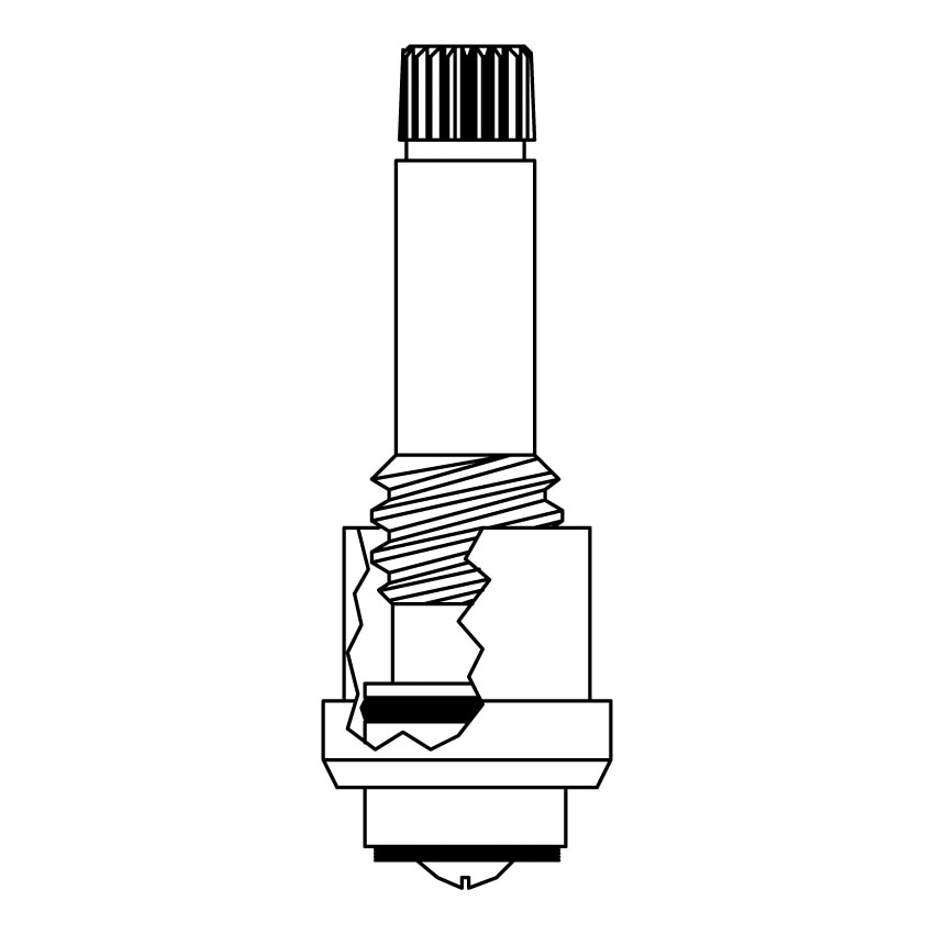 Stem Right Hand Hot Fits American Standard