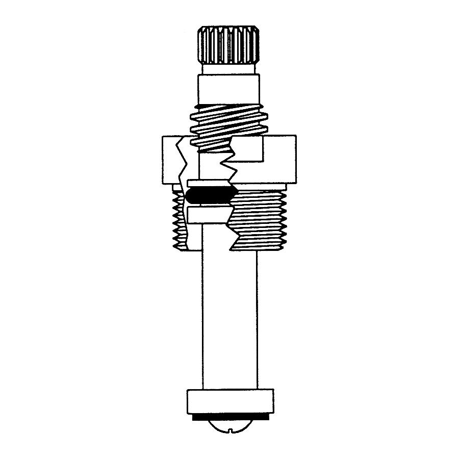 Stem Left Hand Cold Fits American Brass