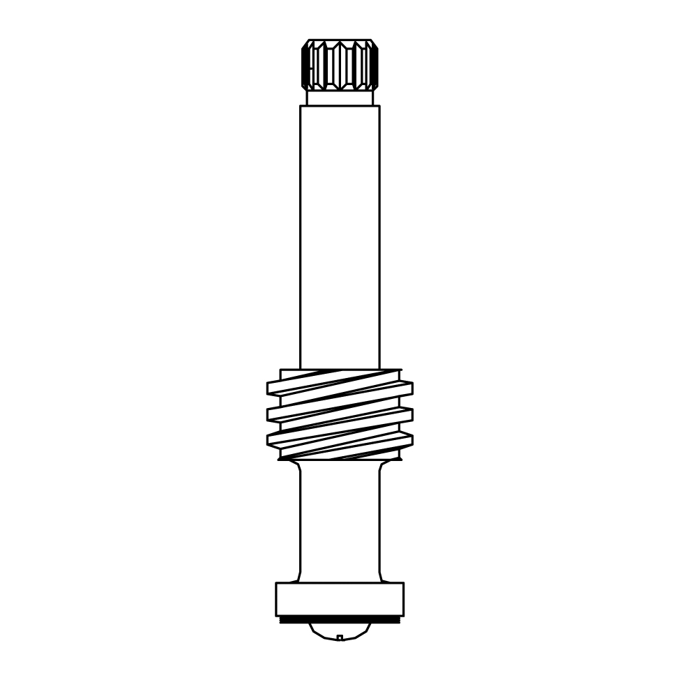 Stem Right Hand Hot Fits American Standard