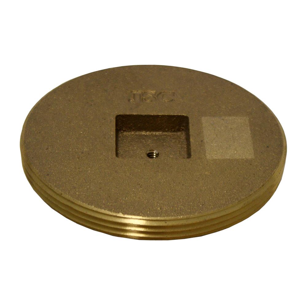 Tapped Cleanout Plug 5 Countersunk Brass