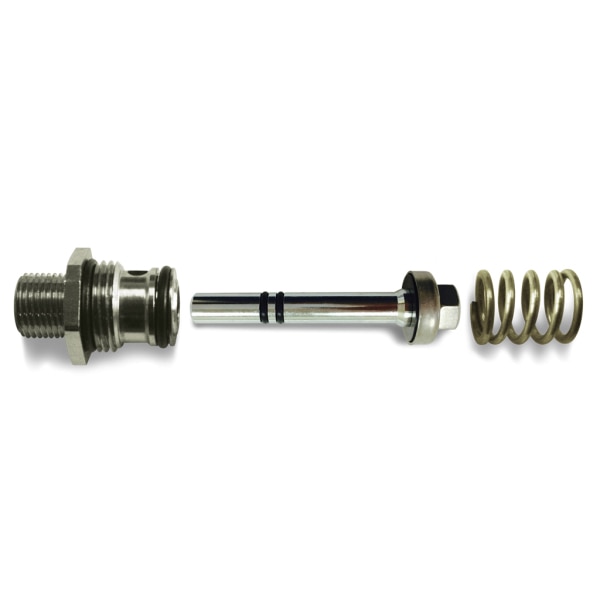 Pedal Valve Repair Kit, 1/2 Inch NPT, Nickle and Stainless Steel Finish for Sani-Lav 100 series, Replaces All Pedal Valves, Includes Plunger Assembly, Stainless Steel Spring, Threaded Insert